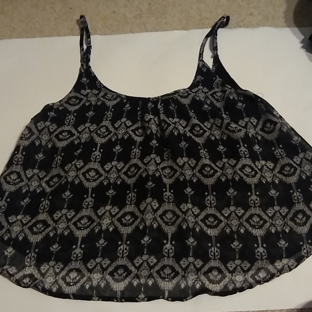 Tight cropped tank top with attached cover